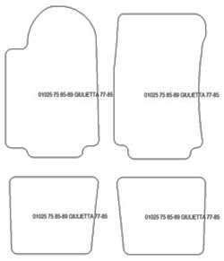 es. tapis de sol auto MTM Top - bordure noire similicuir - surpiqure blanche