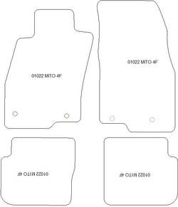 es. tapis de sol auto MTM Top - bordure noire similicuir - surpiqure blanche