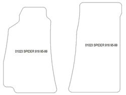 es. tapis de sol auto MTM Top - bordure noire similicuir - surpiqure blanche