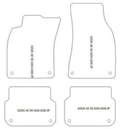 es. tapis de sol auto MTM Top - bordure noire similicuir - surpiqure blanche