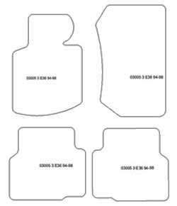 es. tapis de sol auto MTM Top - bordure noire similicuir - surpiqure blanche