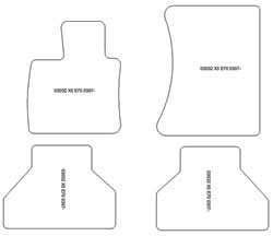 es. tapis de sol auto MTM Top - bordure noire similicuir - surpiqure blanche