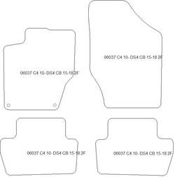 es. tapis de sol auto MTM Top - bordure noire similicuir - surpiqure blanche