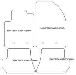 es. tapis de sol auto MTM Top - bordure noire similicuir - surpiqure blanche