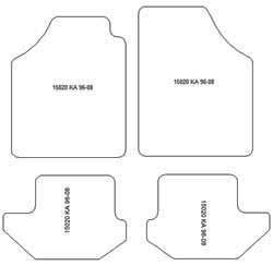 es. tapis de sol auto MTM Top - bordure noire similicuir - surpiqure blanche