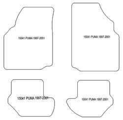 es. tapis de sol auto MTM Top - bordure noire similicuir - surpiqure blanche