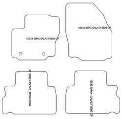 es. tapis de sol auto MTM Top - bordure noire similicuir - surpiqure blanche