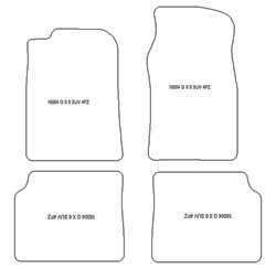 es. tapis de sol auto MTM Top - bordure noire similicuir - surpiqure blanche