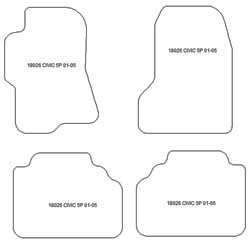 es. tapis de sol auto MTM Top - bordure noire similicuir - surpiqure blanche