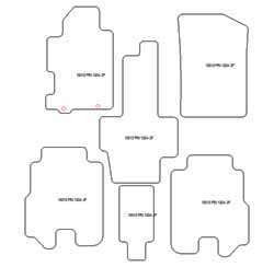 es. tapis de sol auto MTM Top - bordure noire similicuir - surpiqure blanche