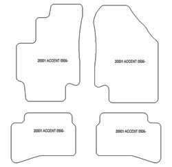 es. tapis de sol auto MTM Top - bordure noire similicuir - surpiqure blanche