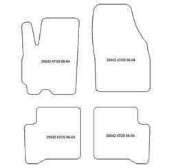 es. tapis de sol auto MTM Top - bordure noire similicuir - surpiqure blanche