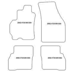 es. tapis de sol auto MTM Top - bordure noire similicuir - surpiqure blanche