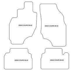 es. tapis de sol auto MTM Top - bordure noire similicuir - surpiqure blanche