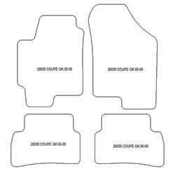 es. tapis de sol auto MTM Top - bordure noire similicuir - surpiqure blanche