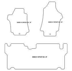 es. tapis de sol auto MTM Top - bordure noire similicuir - surpiqure blanche