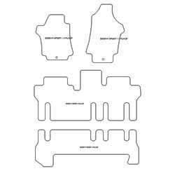 es. tapis de sol auto MTM Top - bordure noire similicuir - surpiqure blanche