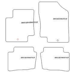 es. tapis de sol auto MTM Top - bordure noire similicuir - surpiqure blanche