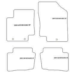 es. tapis de sol auto MTM Top - bordure noire similicuir - surpiqure blanche