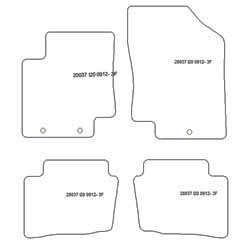 es. tapis de sol auto MTM Top - bordure noire similicuir - surpiqure blanche