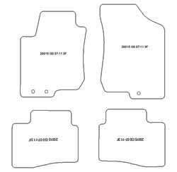 es. tapis de sol auto MTM Top - bordure noire similicuir - surpiqure blanche