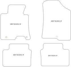 es. tapis de sol auto MTM Top - bordure noire similicuir - surpiqure blanche