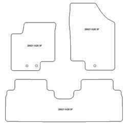 es. tapis de sol auto MTM Top - bordure noire similicuir - surpiqure blanche