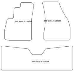 es. tapis de sol auto MTM Top - bordure noire similicuir - surpiqure blanche