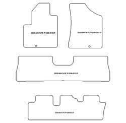 es. tapis de sol auto MTM Top - bordure noire similicuir - surpiqure blanche