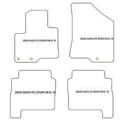 es. tapis de sol auto MTM Top - bordure noire similicuir - surpiqure blanche