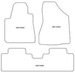 es. tapis de sol auto MTM Top - bordure noire similicuir - surpiqure blanche