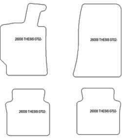 es. tapis de sol auto MTM Top - bordure noire similicuir - surpiqure blanche