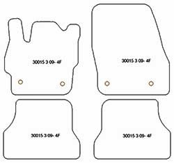 es. tapis de sol auto MTM Top - bordure noire similicuir - surpiqure blanche