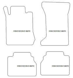 es. tapis de sol auto MTM Top - bordure noire similicuir - surpiqure blanche