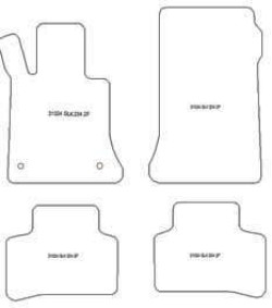 es. tapis de sol auto MTM Top - bordure noire similicuir - surpiqure blanche