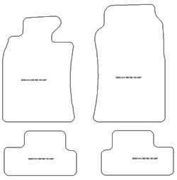 es. tapis de sol auto MTM Top - bordure noire similicuir - surpiqure blanche