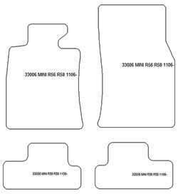 es. tapis de sol auto MTM Top - bordure noire similicuir - surpiqure blanche