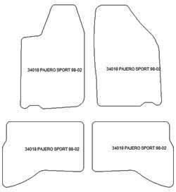 es. tapis de sol auto MTM Top - bordure noire similicuir - surpiqure blanche