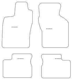 es. tapis de sol auto MTM Top - bordure noire similicuir - surpiqure blanche