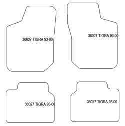 es. tapis de sol auto MTM Top - bordure noire similicuir - surpiqure blanche