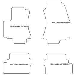 es. tapis de sol auto MTM Top - bordure noire similicuir - surpiqure blanche