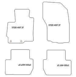 es. tapis de sol auto MTM Top - bordure noire similicuir - surpiqure blanche