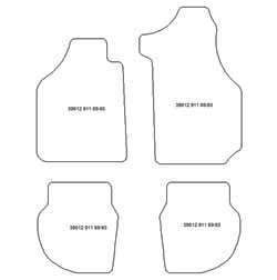 es. tapis de sol auto MTM Top - bordure noire similicuir - surpiqure blanche