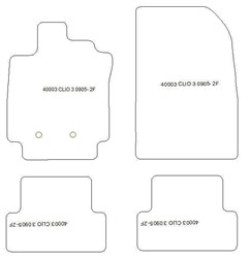 es. tapis de sol auto MTM Top - bordure noire similicuir - surpiqure blanche