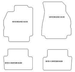 es. tapis de sol auto MTM Top - bordure noire similicuir - surpiqure blanche