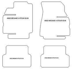 es. tapis de sol auto MTM Top - bordure noire similicuir - surpiqure blanche