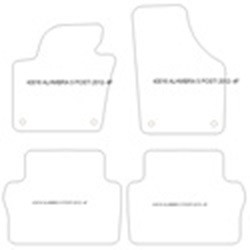 es. tapis de sol auto MTM Top - bordure noire similicuir - surpiqure blanche