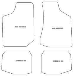 es. tapis de sol auto MTM Top - bordure noire similicuir - surpiqure blanche