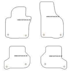 es. tapis de sol auto MTM Top - bordure noire similicuir - surpiqure blanche