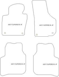 es. tapis de sol auto MTM Top - bordure noire similicuir - surpiqure blanche